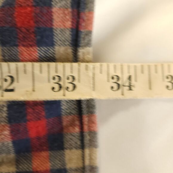 Burberrys of London Mens Large Flannel Plaid Button Down Up Shirt Made In USA - Picture 7 of 7